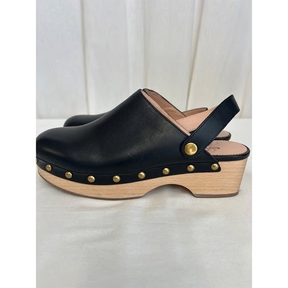 J Crew Convertible Leather Clog Black 9 - Picture 2 of 4